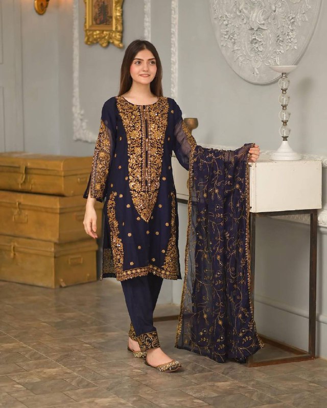 New Designer Party Wear Look Fancy Top-Dupatta and Fully Stitched Bottom