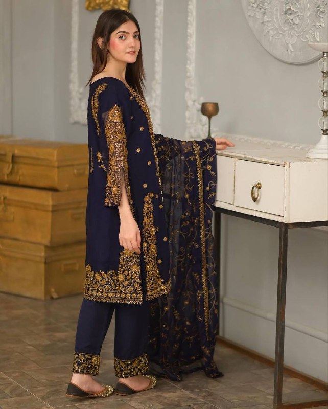 New Designer Party Wear Look Fancy Top-Dupatta and Fully Stitched Bottom