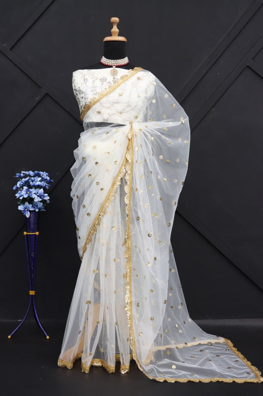 HEAVY NYLONE BUTTERFLY NET SAREE