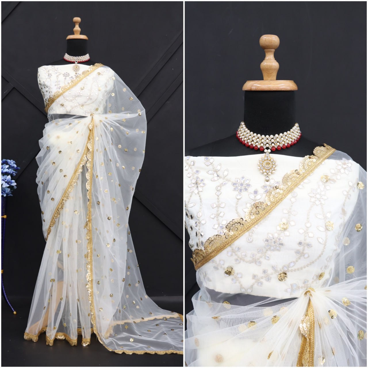 HEAVY NYLONE BUTTERFLY NET SAREE