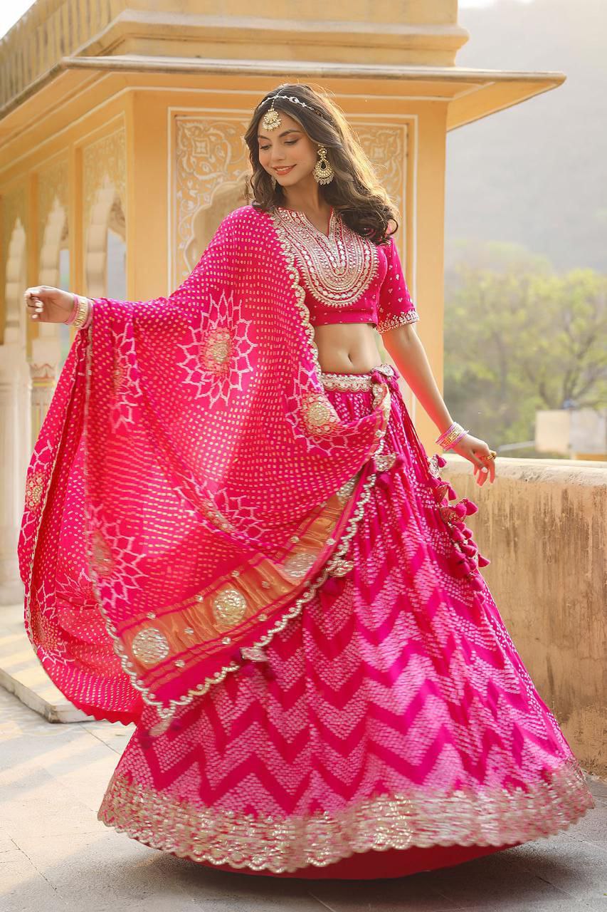 New Launching Embroidery Work Digital Print Lehenga Choli