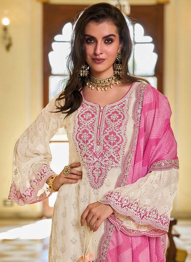 NEW DESIGNER HEAVY FUAX GEORGETTE PAKISHTANI SUIT SET