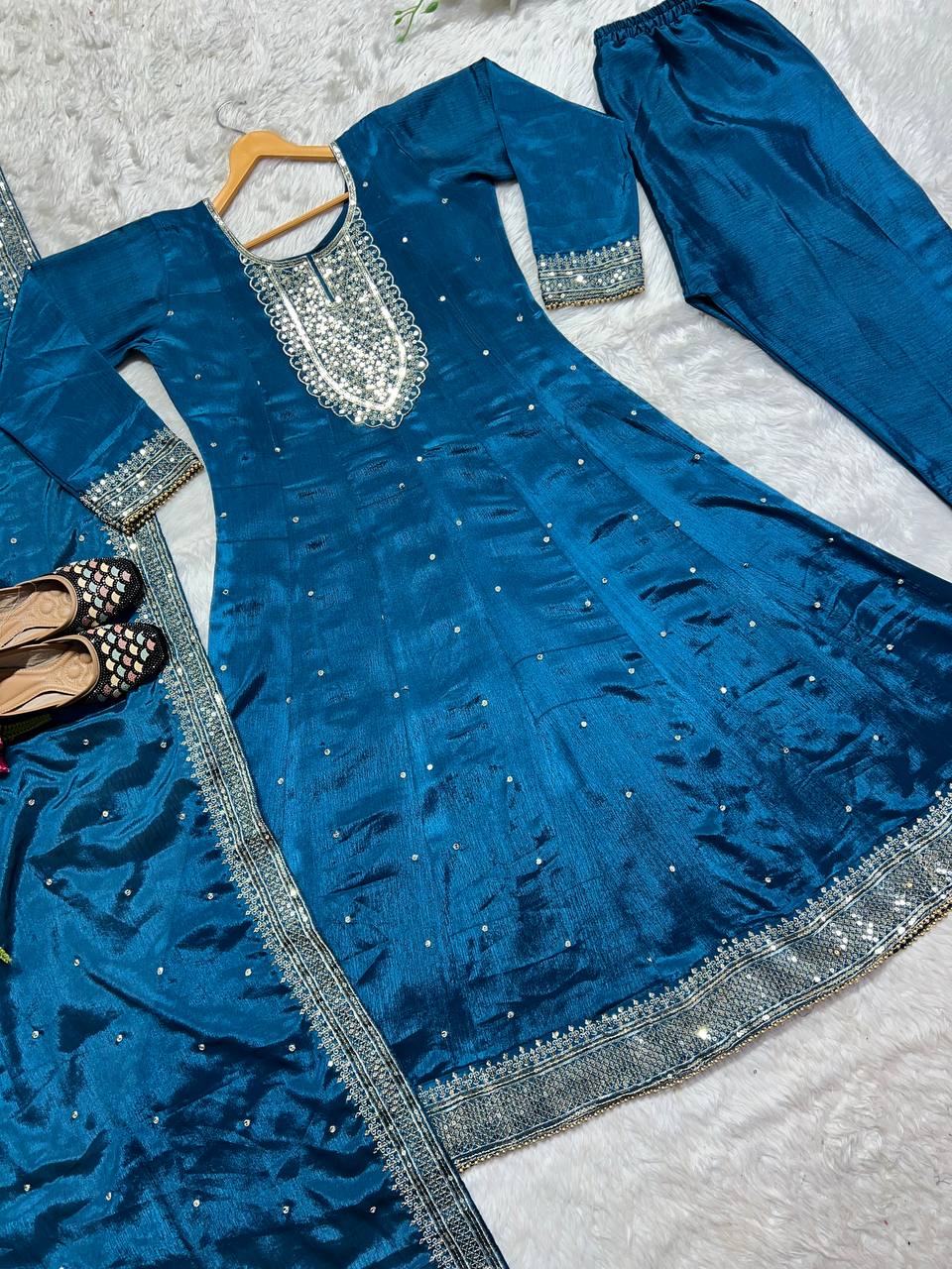 New Designer Party Wear Look Top Pant and Dupatta