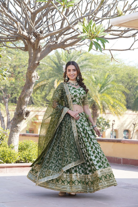 Designer Dyeable Pure Viscose Jacquard Lehenga Choli