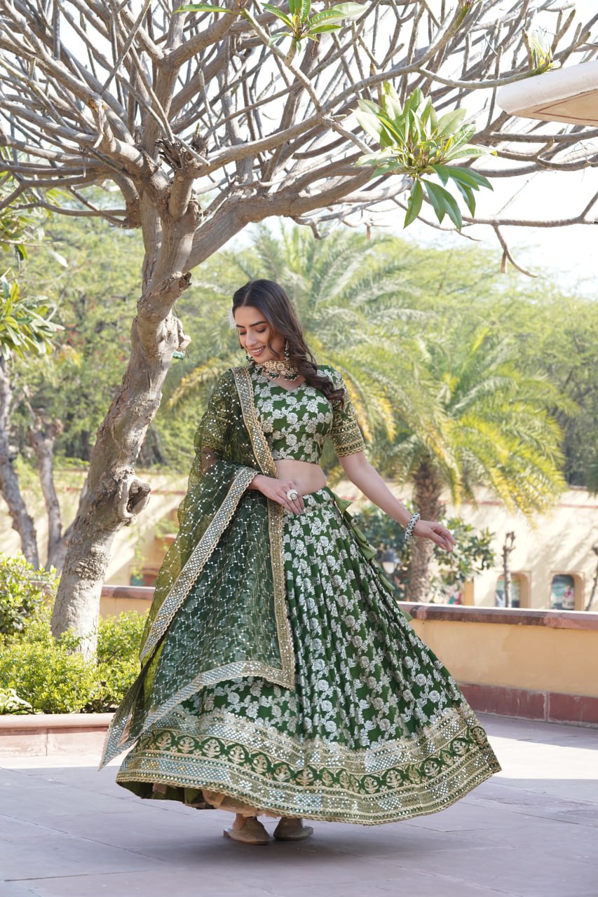 Designer Dyeable Pure Viscose Jacquard Lehenga Choli