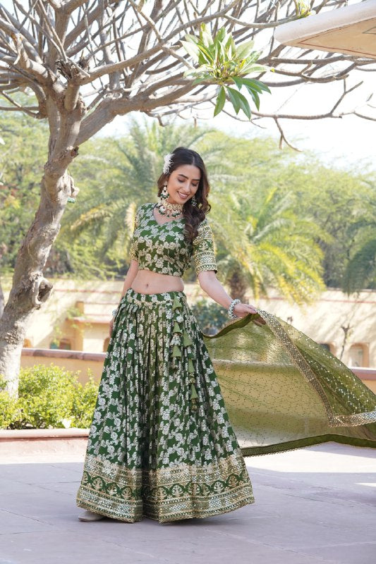 Designer Dyeable Pure Viscose Jacquard Lehenga Choli