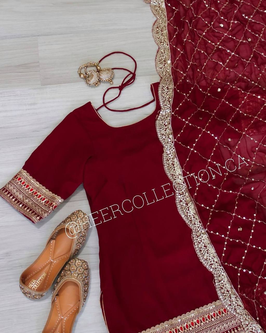 New Designer Party Wear Look Top-Plazzo and Dupatta With Heavy Embroidery Work