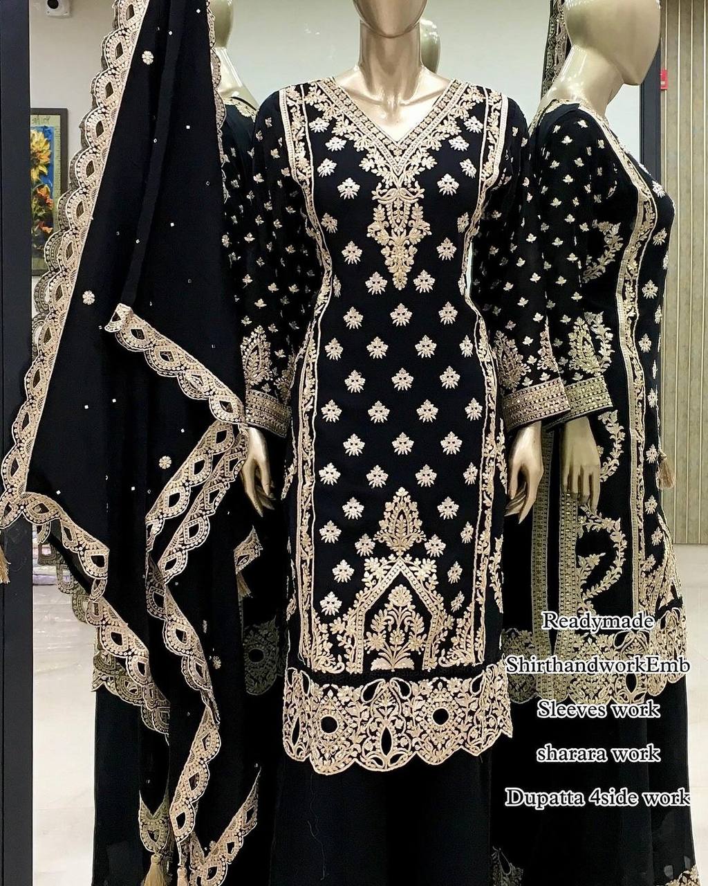 New Designer Collection In Pure Chinnon Suit