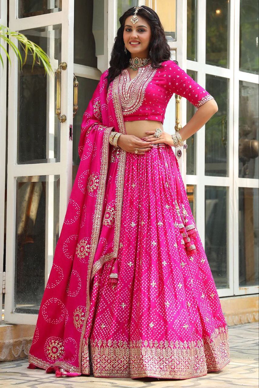 New Launching Embroidery Work Digital Print Lehenga Choli