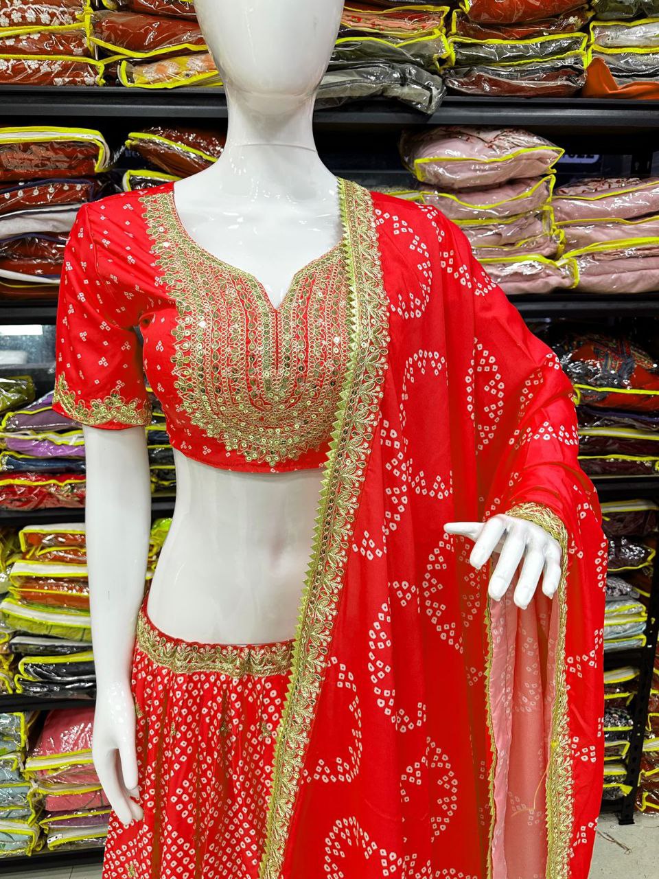 New Launching Embroidery Work Digital Print Lehenga Choli