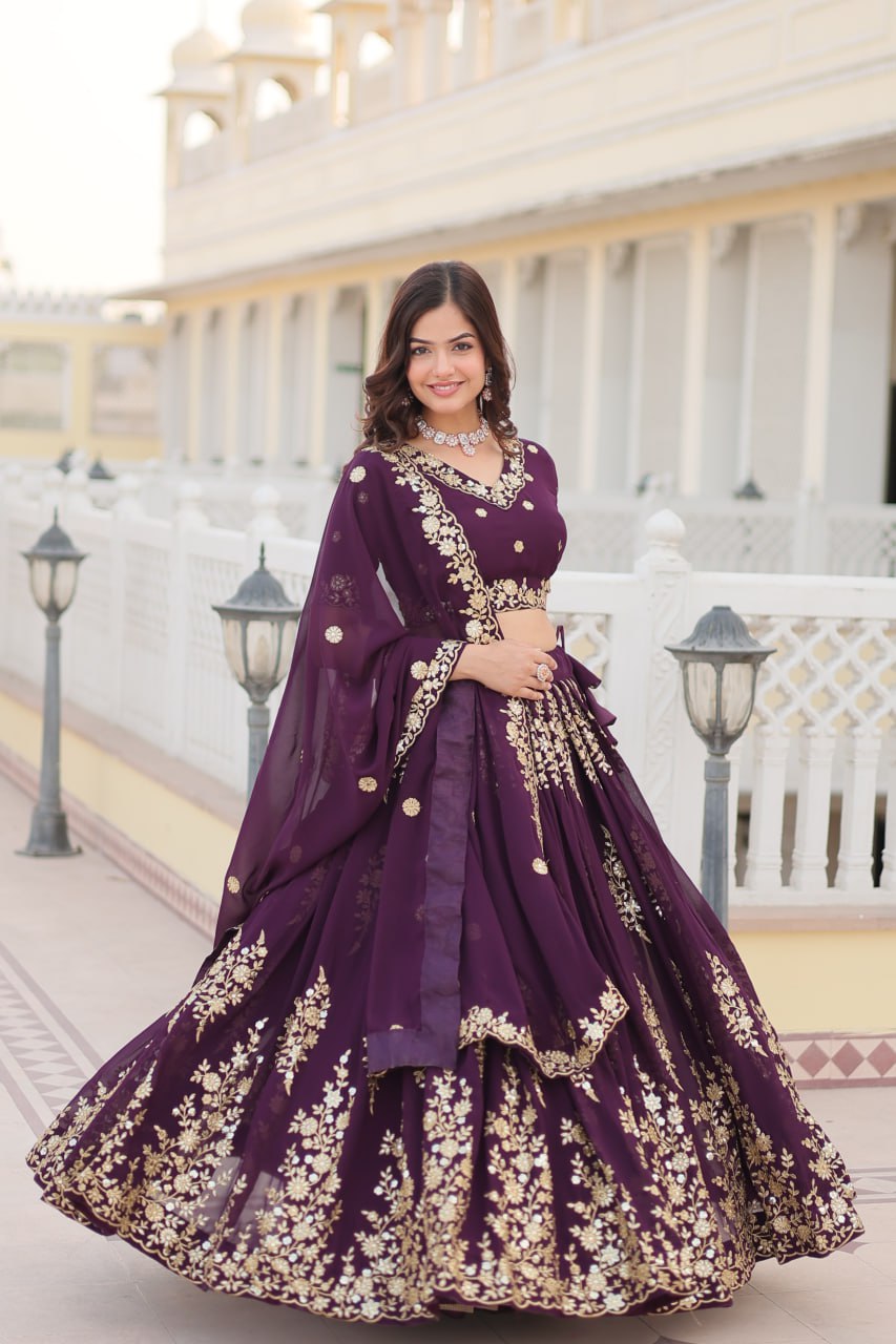 Faux Blooming Georgette Lehenga Choli