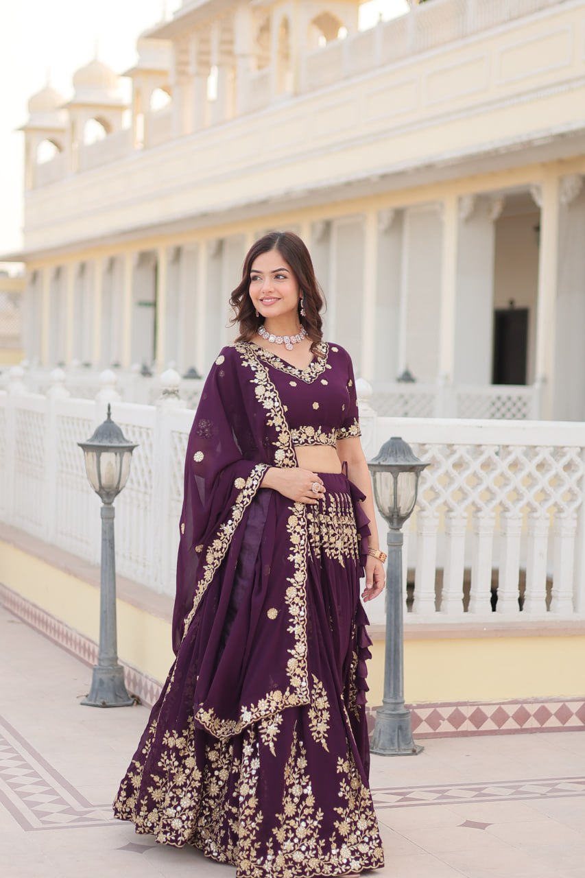 Faux Blooming Georgette Lehenga Choli