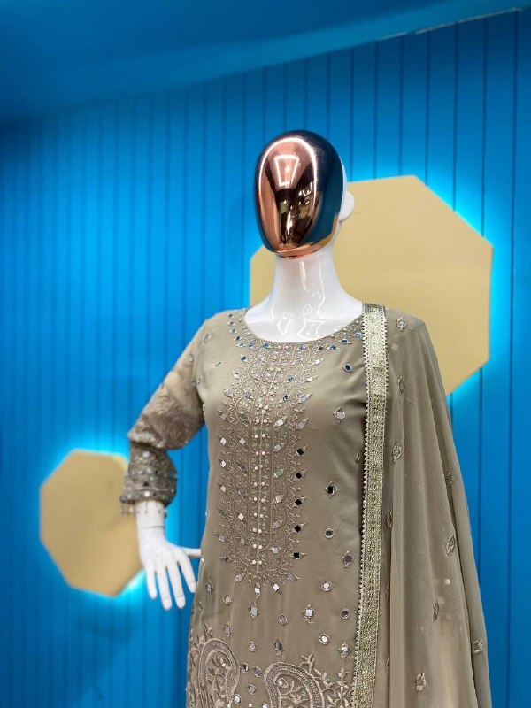 EXCLUSIVE DESIGNER HEAVY GEORGETTE SEQUANCE WORK SUIT