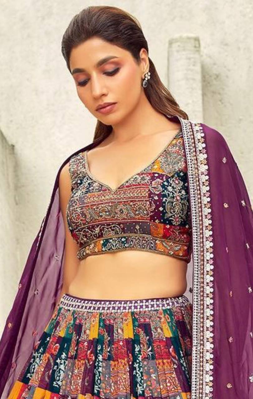 New Designer Festival Wear Semi Stiched Lehenga Choli