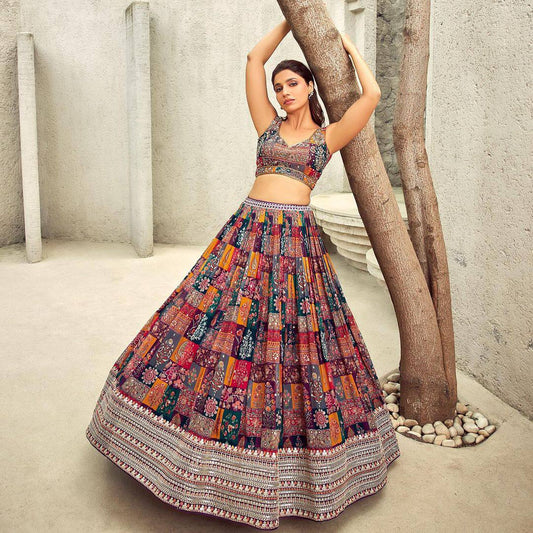 New Designer Festival Wear Semi Stiched Lehenga Choli