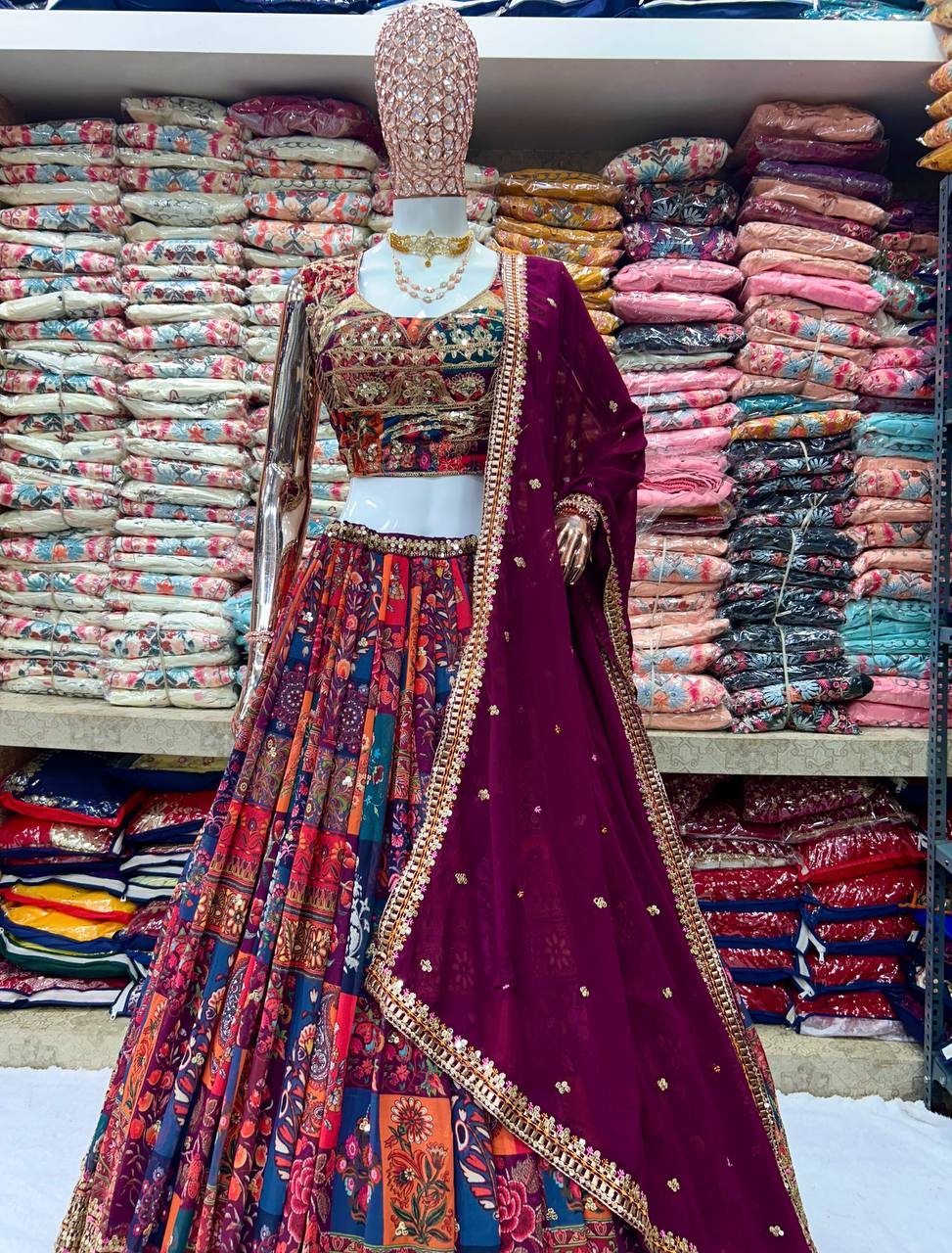 New Designer Festival Wear Semi Stiched Lehenga Choli