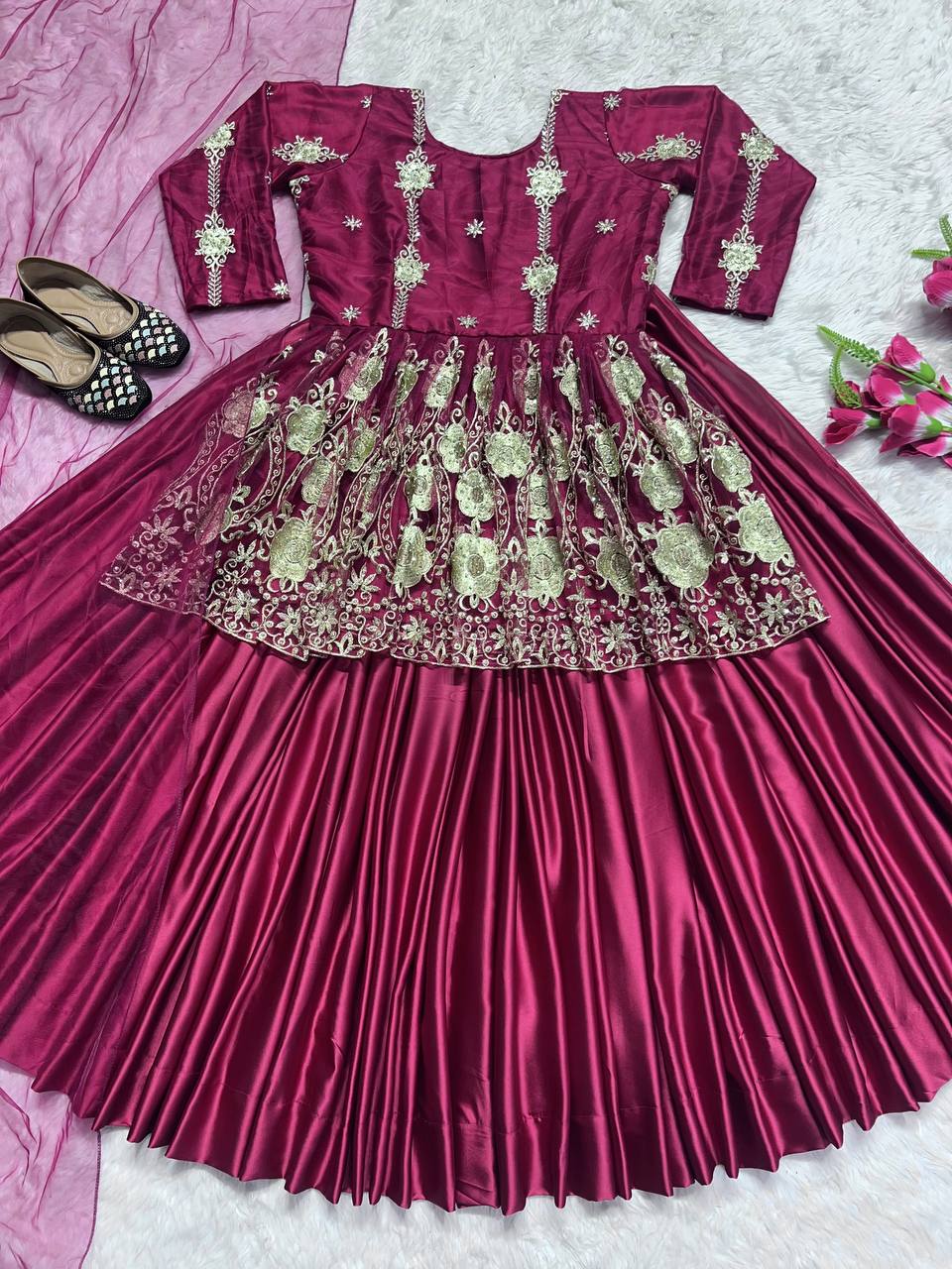 New Designer Party Wear Look Top Lehenga and Dupatta