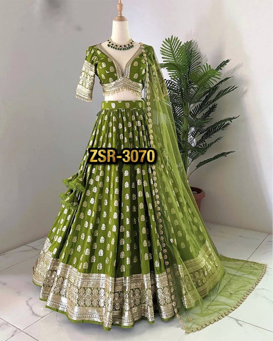 New Wedding Collection Lehenga Choli With Full Heavy Embroidery Sequence Work