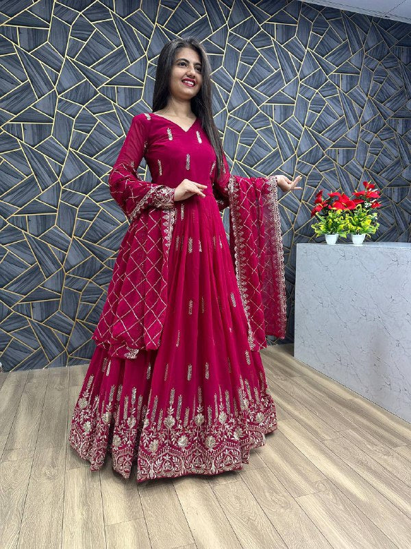 Fox Georgette New Festival Gown