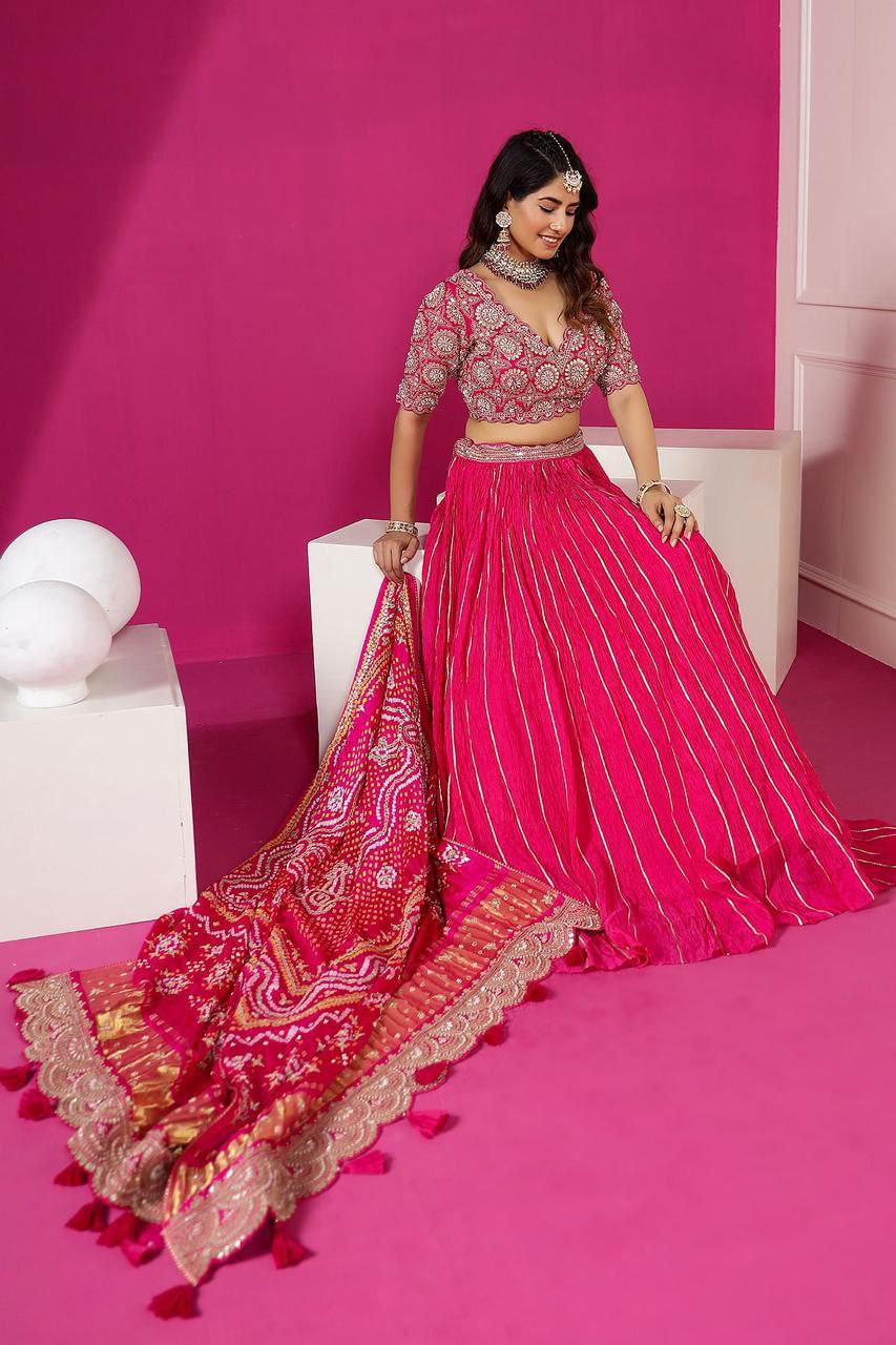 New Launching Embroidery Work Digital Print Lehenga Choli