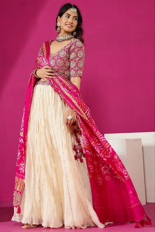 New Launching Embroidery Work Digital Print Lehenga Choli