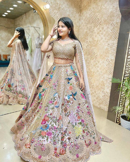 Launching 4 meter flared Japan Satin Silk Lehenga