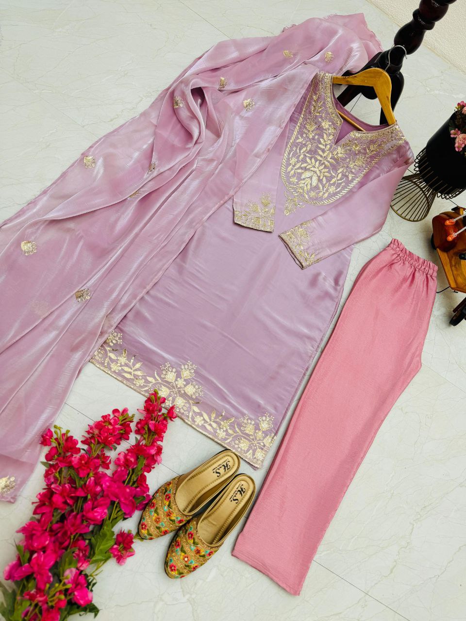 New Designer Party Top Pent & Dupatta Set