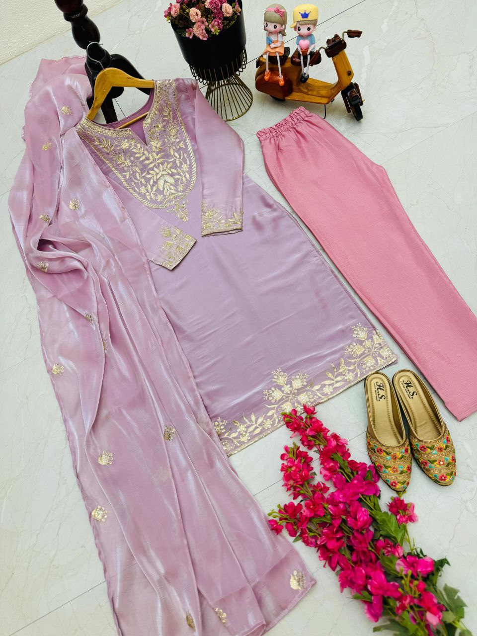 New Designer Party Top Pent & Dupatta Set