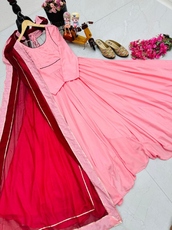 Fox Georgette New Designer Party Gown