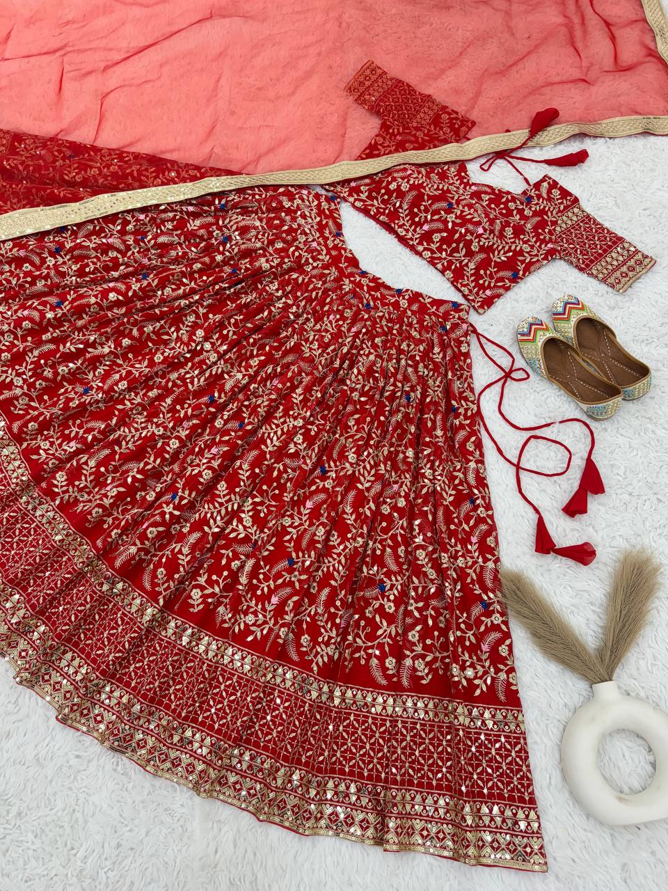 New Wedding Collection Lehenga Choli With Full Heavy Embroidery Sequence Work