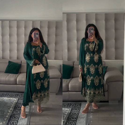 Monsoon Special Presenting New Designer Party Wear Long Pakistani Suit