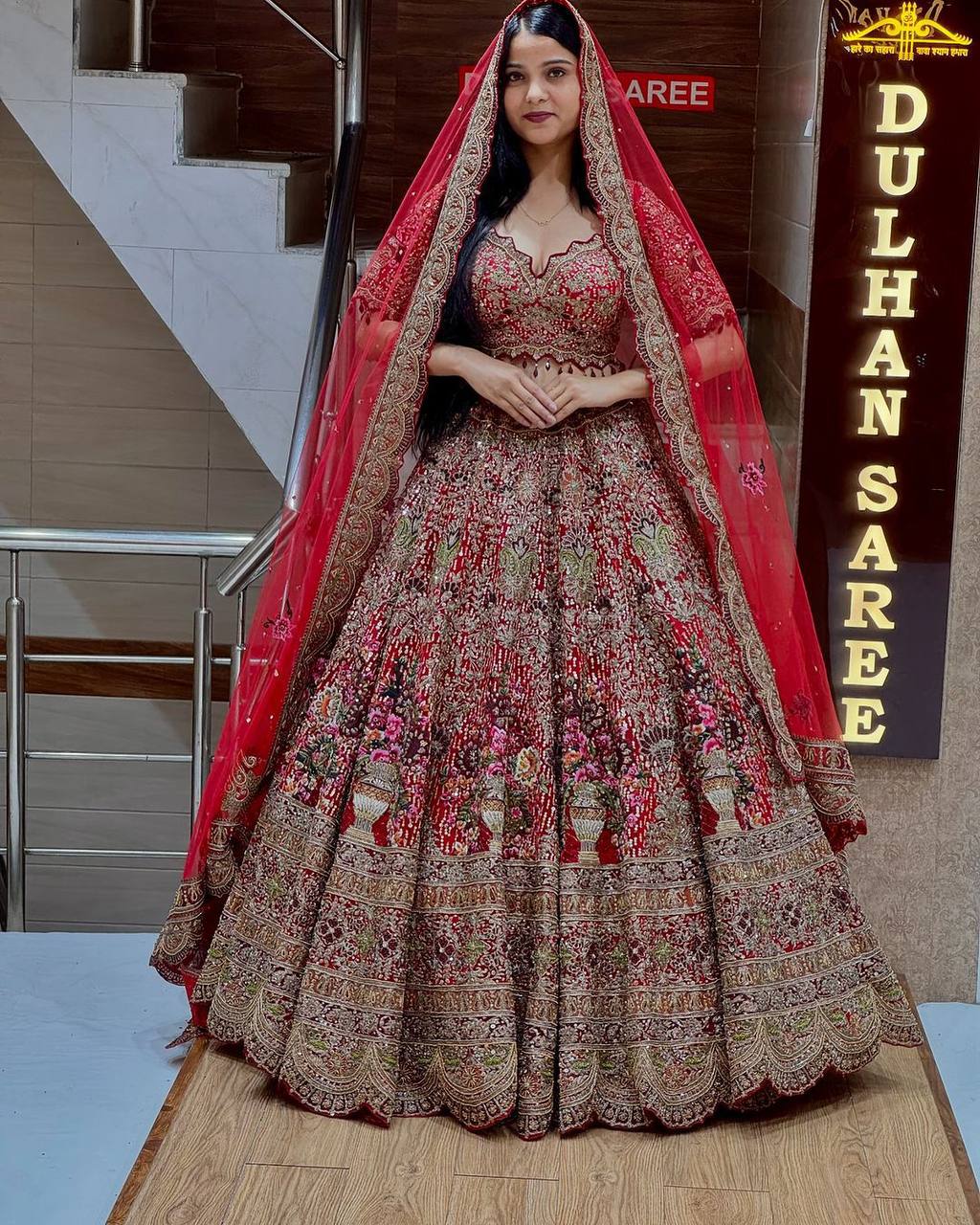 Launching 4 meter flared Fox Georgette Lehenga