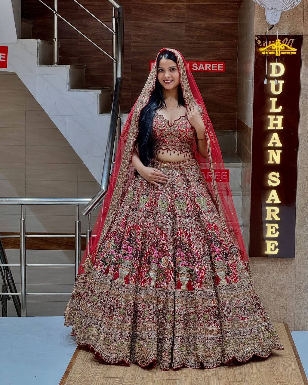 Launching 4 meter flared Fox Georgette Lehenga