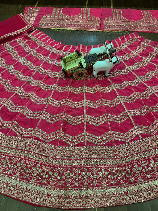 Launching 4 meter flared Fox Georgette Lehenga