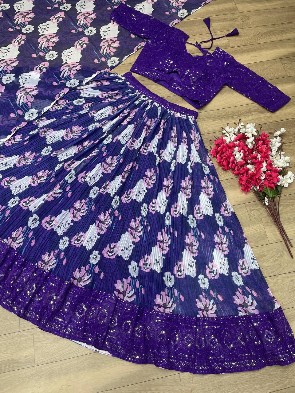 Fox Georgette Launching New Festival Lehenga Choli