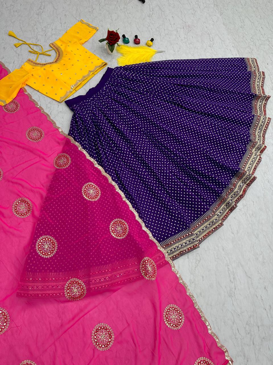 Fox Georgette Launching Navratri Special Lehenga Choli