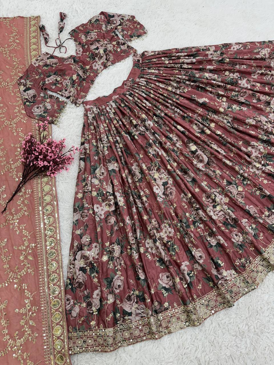 New Wedding Collection Lehenga Choli With Full Heavy Embroidery Sequence Work