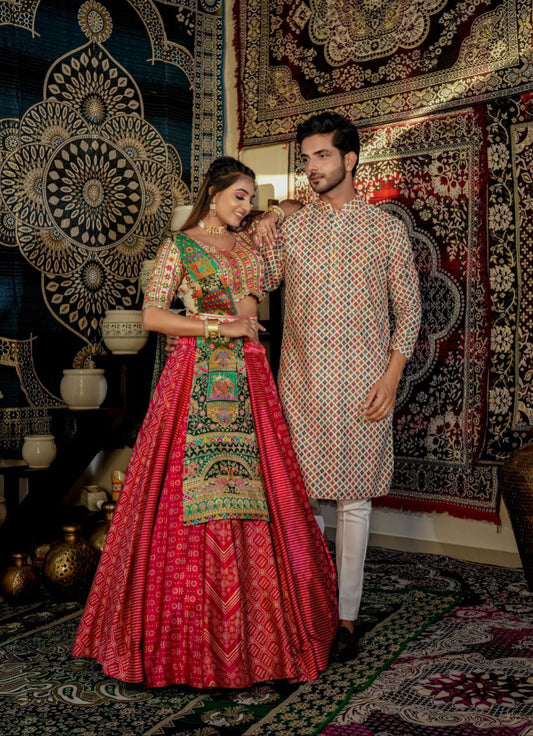 Morni Lahenga Choli* (Full Stitched) Couple Set