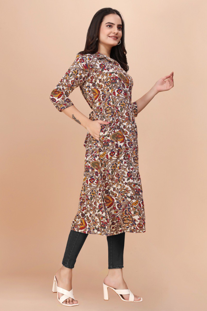 SOFTY COTTON FABRIC ONLY KURTI