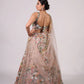 Net lehenga with rainbow sequins Dori & thread work choli