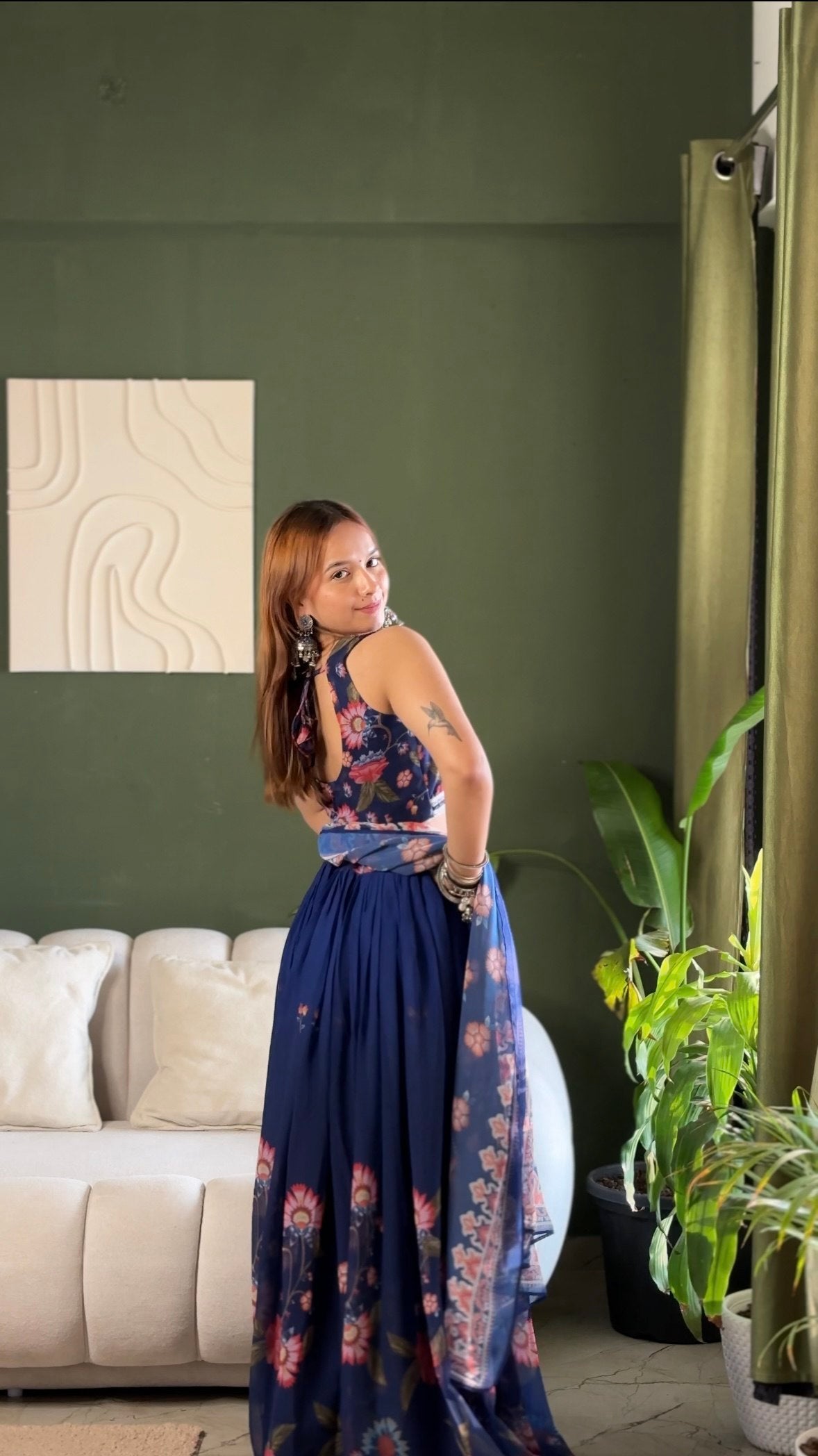 Premium Soft Fox Georgette digital printed lehenga