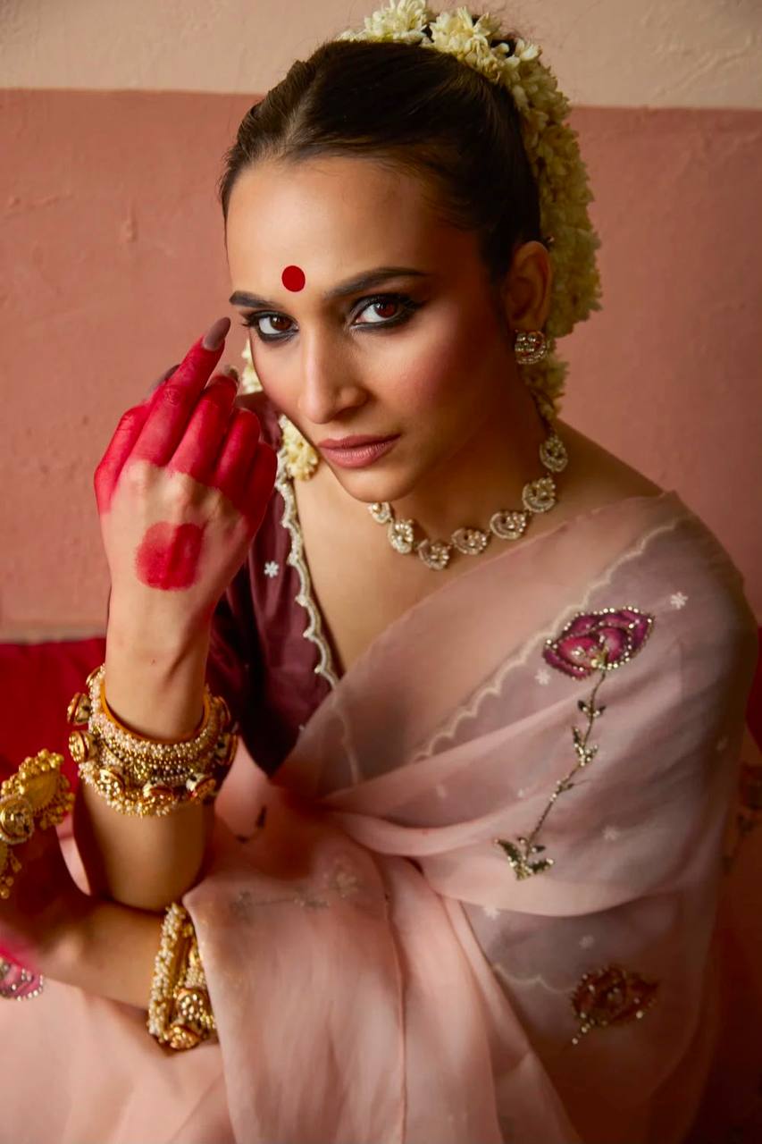 RICH CELEBRITY STYLE HANDWORK SOFT SAREE