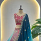 Chinon Pedding Sequins and Zari Embroidery Work Choli