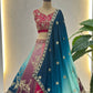 Chinon Pedding Sequins and Zari Embroidery Work Choli