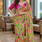 Soft pure Georgette golden diamond work sarees