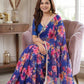 Soft pure Georgette golden diamond work sarees