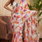 Soft pure Georgette golden diamond work sarees