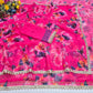 Soft pure Georgette golden diamond work sarees