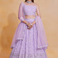 Premium Georgette Heavy Zari & Sequence Embroidery Lehenga Fabric