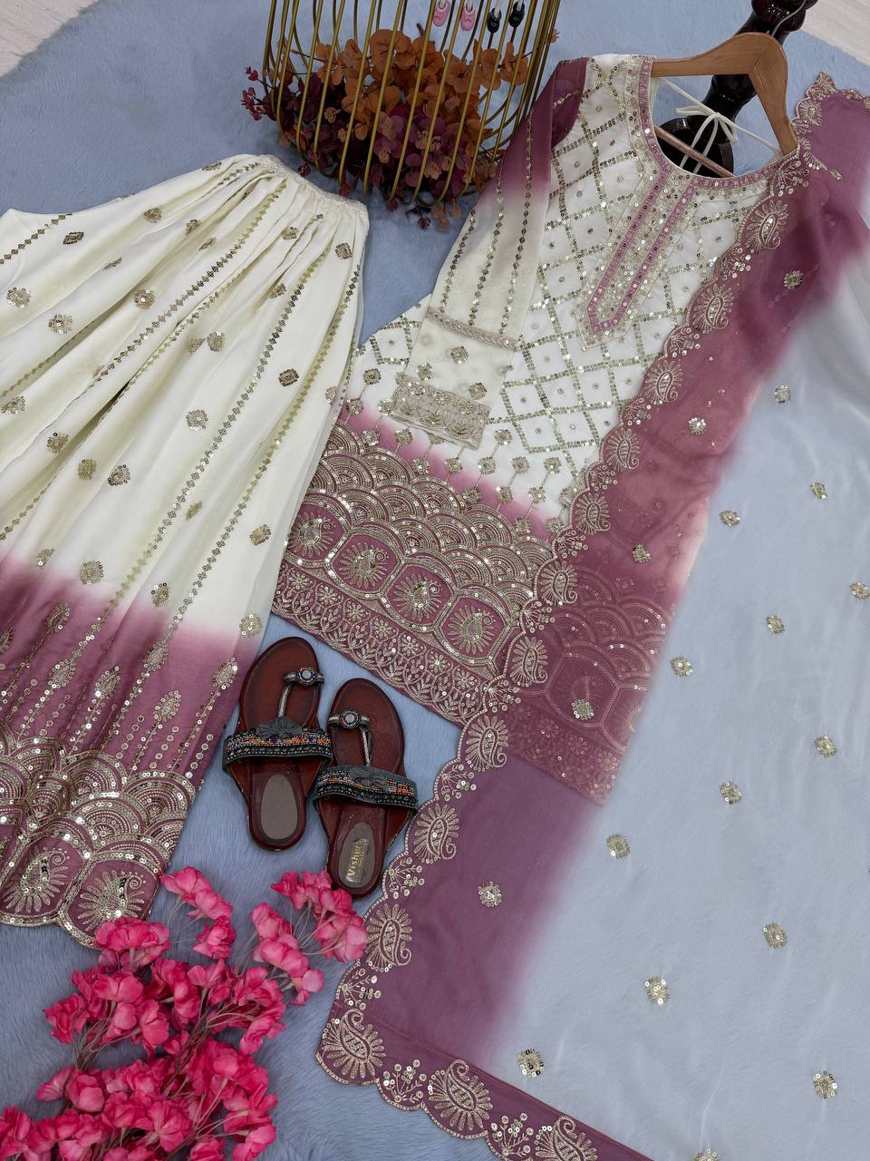 Launching New Đěsigner Party Wear Plazzo